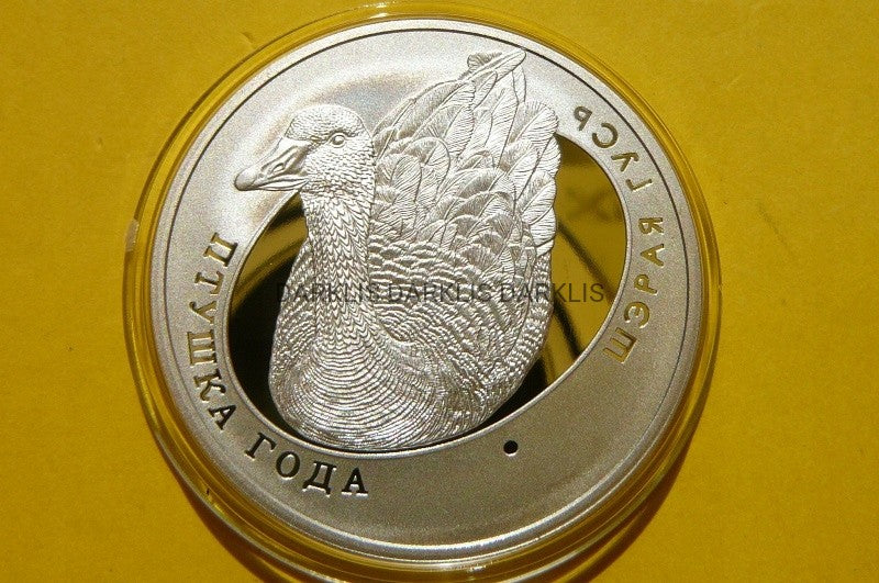 10 RUBLI BIAŁORUŚ 2009 PTAK ROKU GĘGAWA SREBRO 925