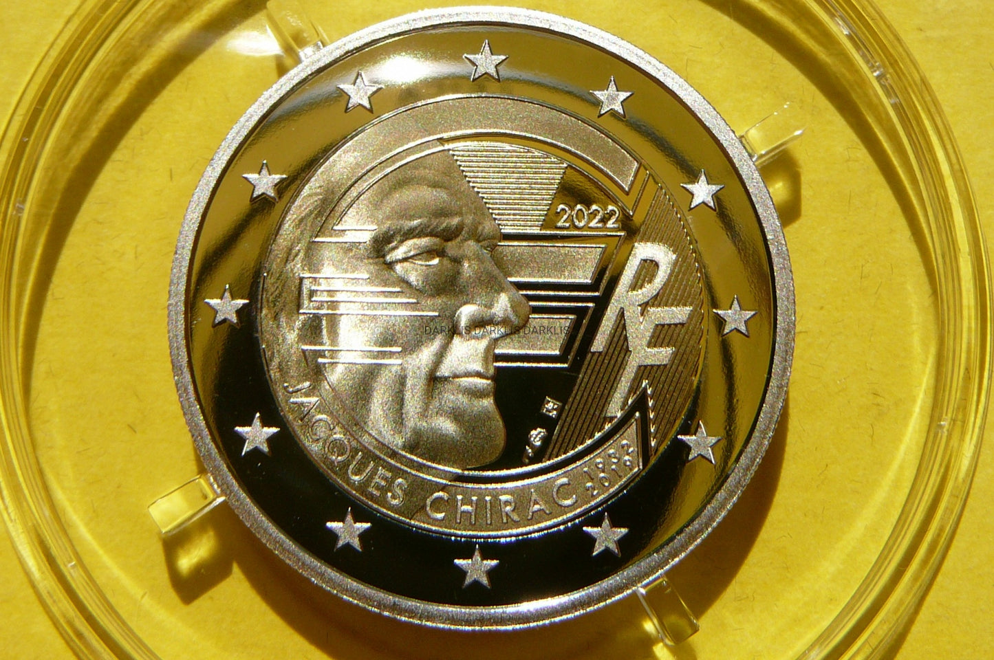 2 EURO FRANCJA 2022 - JACQUES CHIRAC RZADKA PROOF