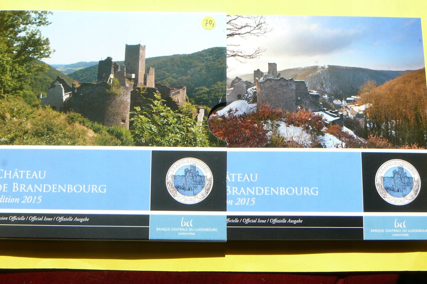 5 EURO LUKSEMBURG 2015 ZAMEK BRANDENBOURG Ag NIOB