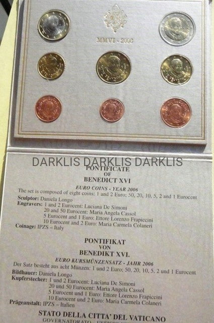 KMS EURO WATYKAN 2006 PAPIEŻ BENEDYKT XVI darklis