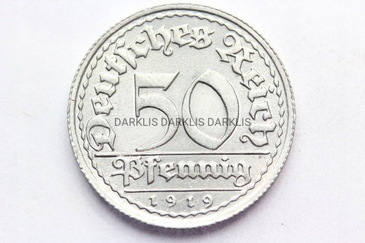 50 PFENNIG WEIMAR 1919E MULDENHUTTEN MENNICZA RZAD