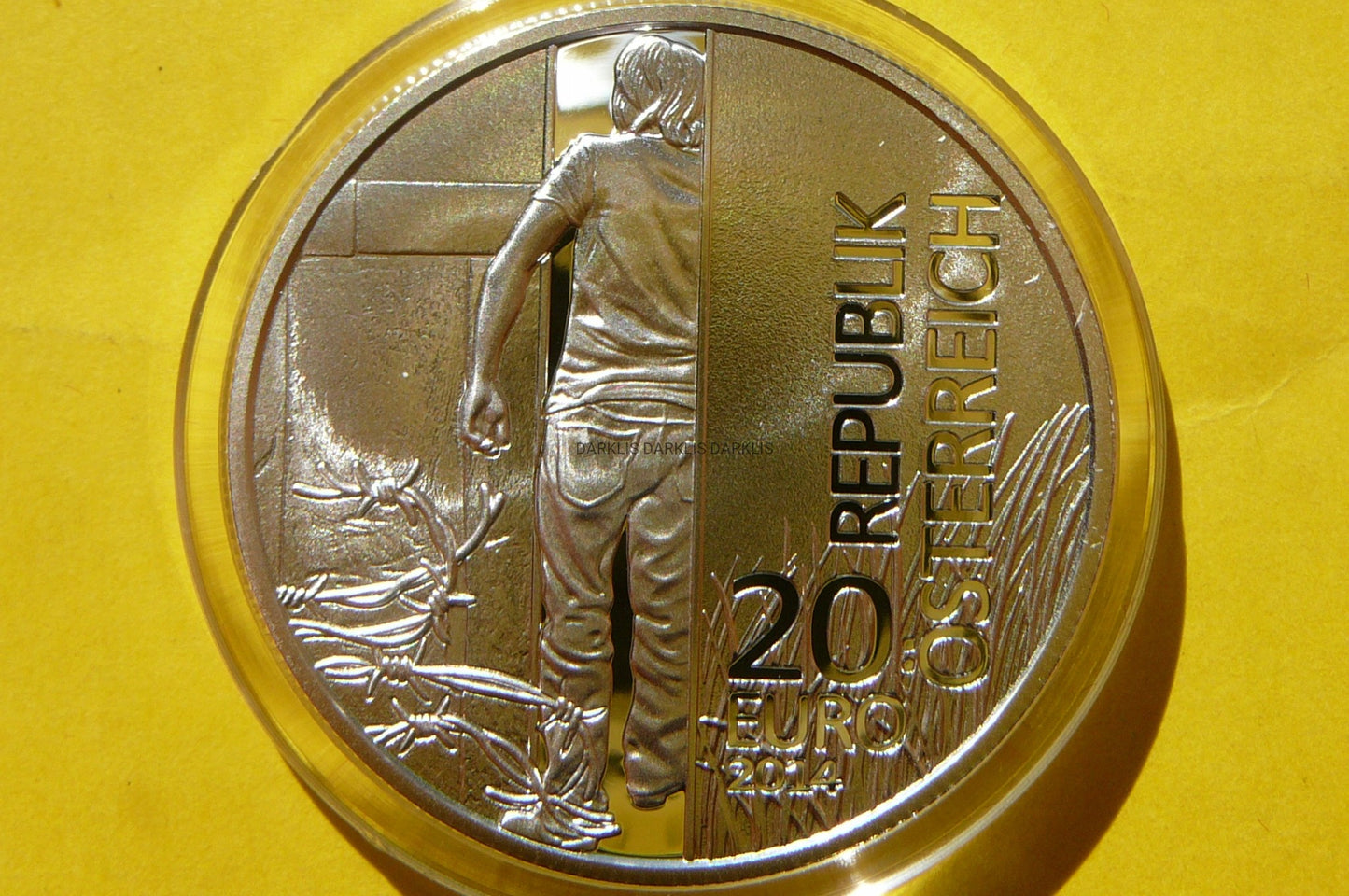 20 EURO AUSTRIA 2014 25 LAT UPADEK ŻELAZNA KURTYNA