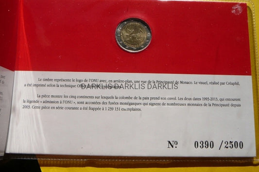 2 EURO MONACO 2013 - 20 LAT CZŁONKOSTWA W ONZ-cie