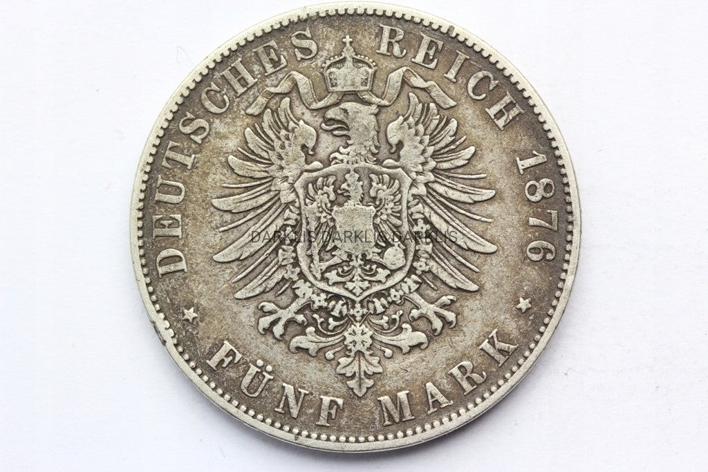 5 MAREK KAISERREICH SAKSONIA 1876 E ALBERT STAN!!