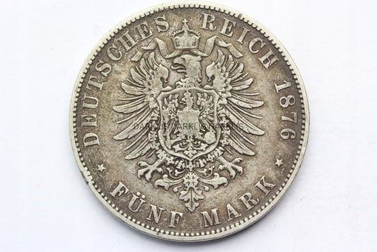 5 MAREK KAISERREICH SAKSONIA 1876 E ALBERT STAN!!