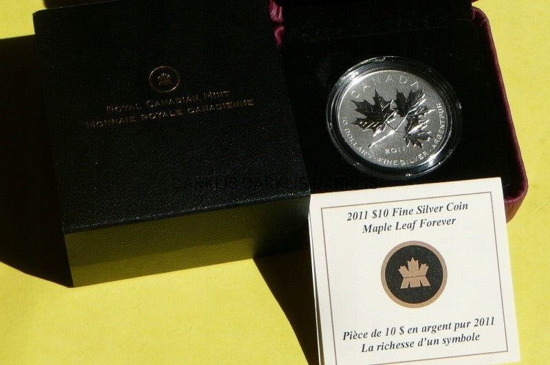 10$ KANADA 2011 - LIŚCIE KLONU - SREBRO 999 +CERT