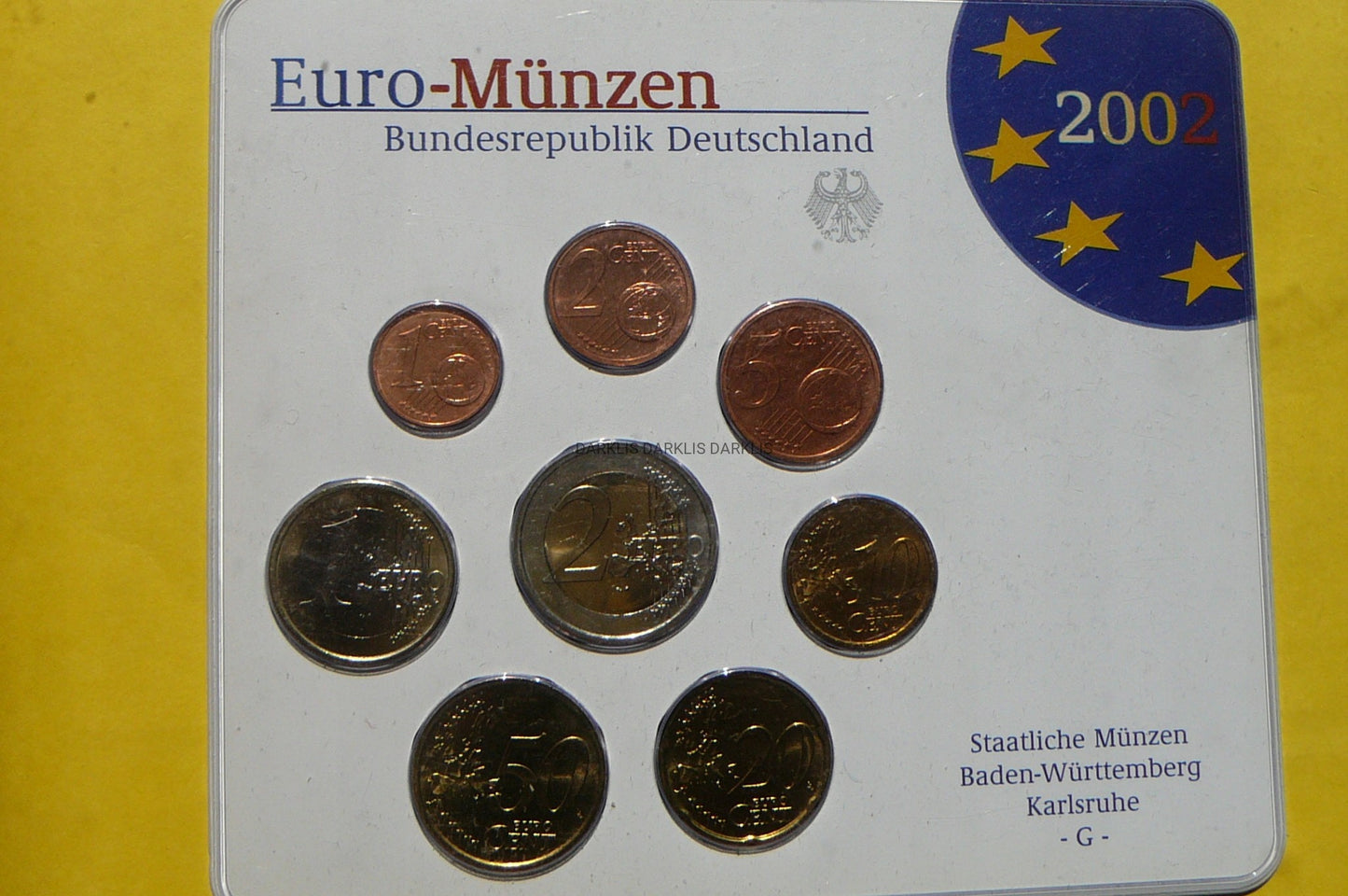 SET EURO NIEMCY 2002 -G- KARLSRUHE MENNICZE - UNC